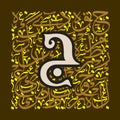 Arabic Calligraphy Alphabet letters or font