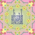 Arabic calligraphy - Aya of Holy Koran Royalty Free Stock Photo