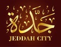 Arabic calligraphy jeddah saudÃÂ­ arabia illustration vector eps