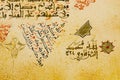 Arabic Calligraphy manuscript on paper Royalty Free Stock Photo