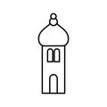 Arabic castle tower classic antique icon thick line