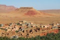 Arabic city in desert mountains oasis