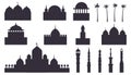 Arabic cityscape silhouettes