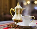 Arabic Coffee pot traditional. Saudi Coffee Dallah Royalty Free Stock Photo