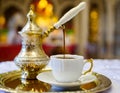 Arabic Coffee pot traditional. Saudi Coffee Dallah Royalty Free Stock Photo