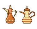 Arabic Coffee Pot and Turkish Kettle Icons