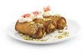 Arabic Cuisine; Traditional Ramadan dessert `znoud el set`