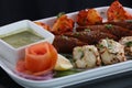 Arabic cuisine well prepared chicken tikka