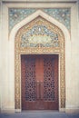 Wooden door Arabic decorations