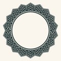 Arabic design- circular border. Ornamental round lace, circle