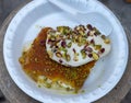 Arabic dessert Kunafa Royalty Free Stock Photo