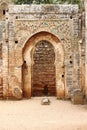 Arabic door in Necropolis of Cellah Royalty Free Stock Photo