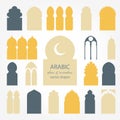 Arabic door and window illustrations