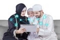 Arabic family using smart house application