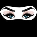 Arabic female blue eyes Royalty Free Stock Photo