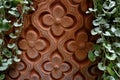 Arabic floral design in clay