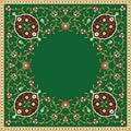 Arabic floral frame. Traditional islamic design. Royalty Free Stock Photo