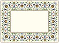 Arabic Floral Frame for your design. Traditional Islamic Design. Elegance Background with Text input area in a center. Royalty Free Stock Photo