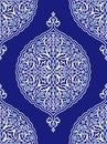 Arabic floral seamless pattern. Traditional islamic background. Royalty Free Stock Photo