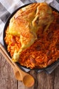 Arabic Food Kabsa: chicken with rice and vegetables close-up. Vertical top view Royalty Free Stock Photo