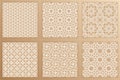 Arabic geometric seamless patterns set