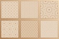 Arabic geometric seamless patterns set