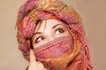 Arabic girl with expressive eyes Royalty Free Stock Photo