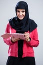 Arabic girl with a tablet