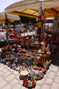 Colorful Arabic Pottery, Earthenware, Djerba Market, Tunisia Royalty Free Stock Photo