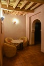 Arabic house riad interior sitting area Royalty Free Stock Photo