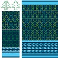 Arabic idea pine tree connect seamless pattern