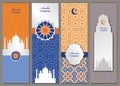 Arabic,islam,muslim pattern banners,templates set