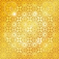 Arabic islamic pattern,gold background.Geometrical Royalty Free Stock Photo