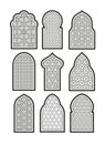 Arabic or Islamic windows set