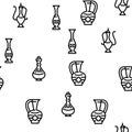 Arabic Jug Traditional Container vector seamless pattern Royalty Free Stock Photo