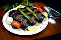 Arabic KEBAB BATINJAN | Mashawi Kabab & Tawook. Arabic traditional food. Royalty Free Stock Photo