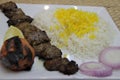 Arabic kebab biryani rice Royalty Free Stock Photo
