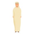 Arabic kid icon cartoon vector. Challah boy Royalty Free Stock Photo