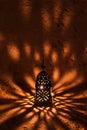 Arabic lamp with beautiful lights in the background