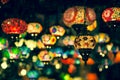 Arabic lamps and lanterns in the Marrakesh,Morocco