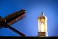 arabic lantern and holy koran