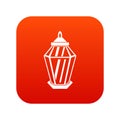 Arabic lantern icon digital red Royalty Free Stock Photo