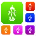 Arabic lantern set collection Royalty Free Stock Photo