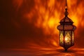 Arabic lanterns on the background of the fire