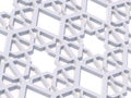 Arabic latticework with white background and white drawings 3d representation