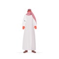 Arabic man in traditional clothes arab male cartoon character standing pose