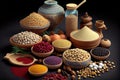 Arabic Market with Spices and Herbs AI Generative