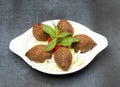 Arabic meat Balls appetizer kibbeh