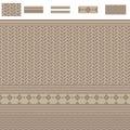 Arabic modern pastel brown seamless pattern