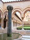 The Arabic in Monreale Cloister's garden